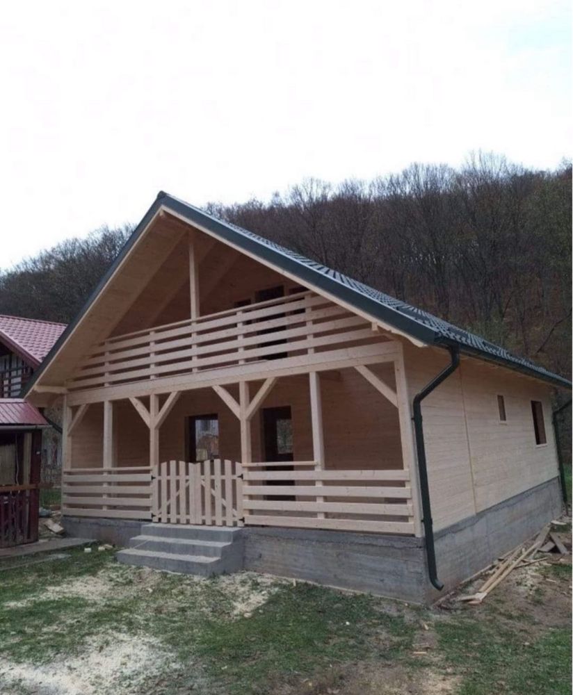 Cabane din lemn tip casa sau Aframe la comanda accept variante auto