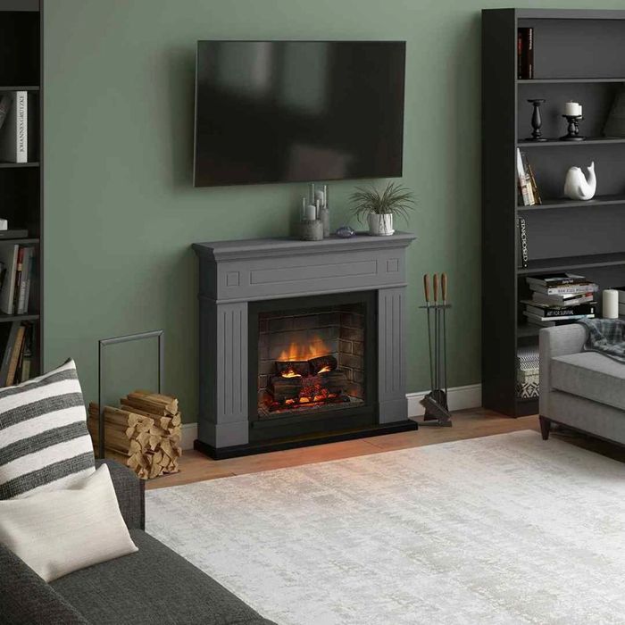 Larsen Solid Grey semineu electric PowerFlame 2