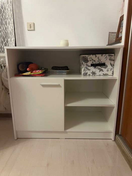 Minimobilier alb, h90 / L100 / a50