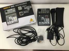 Mixer Audio Behringer XENYX 502 si Microfon Shure SV200