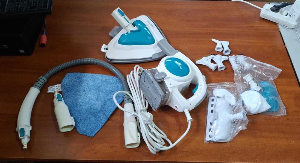 Aparat curatare cu abur Stemoo, 1200W, alb si turcoaz