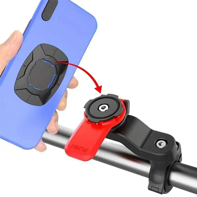 Suport telefon pentru biciclete trotineta scuter moto Negru/ Rosu