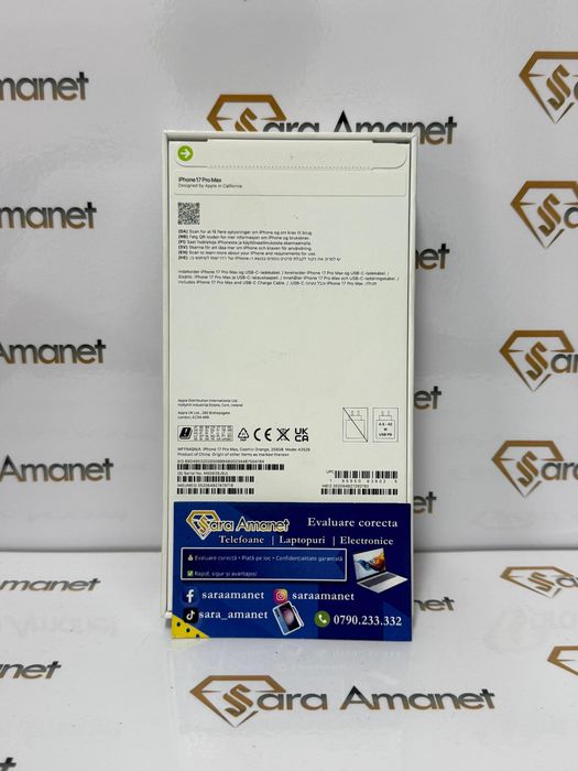Iphone 17 Pro Max 256Gb ( sigilat ) Sara Amanet