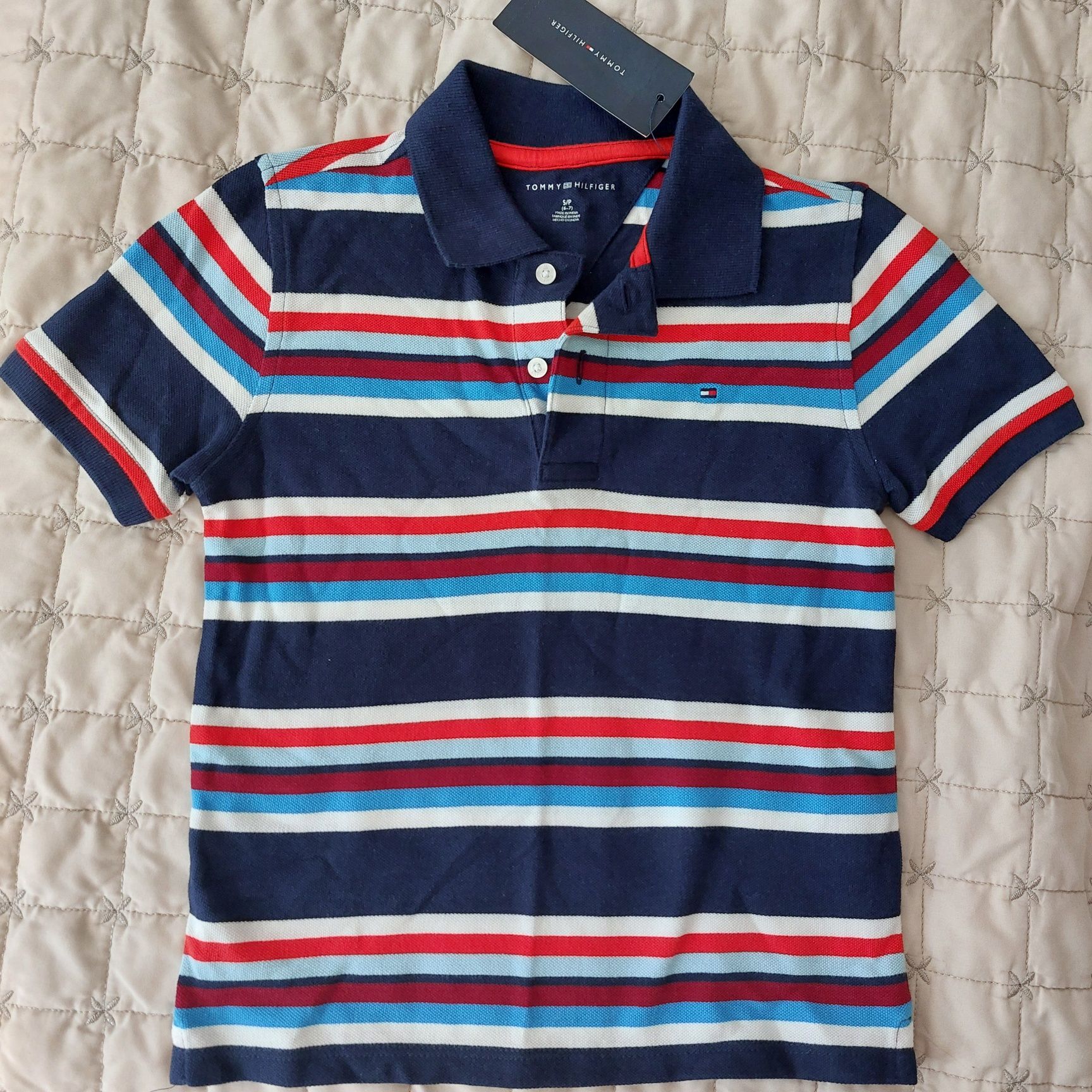 Детска оригинална тениска Tommy Hilfiger 6-7 год