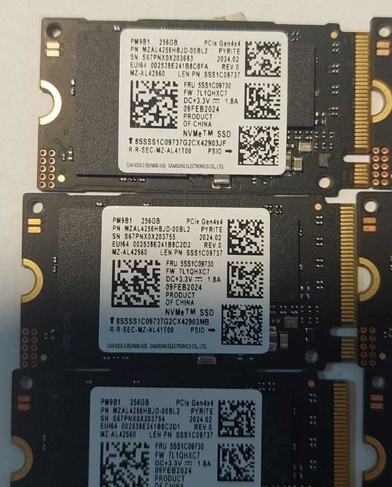 SSD Nvme PCIe4.0, 256GB Samsung