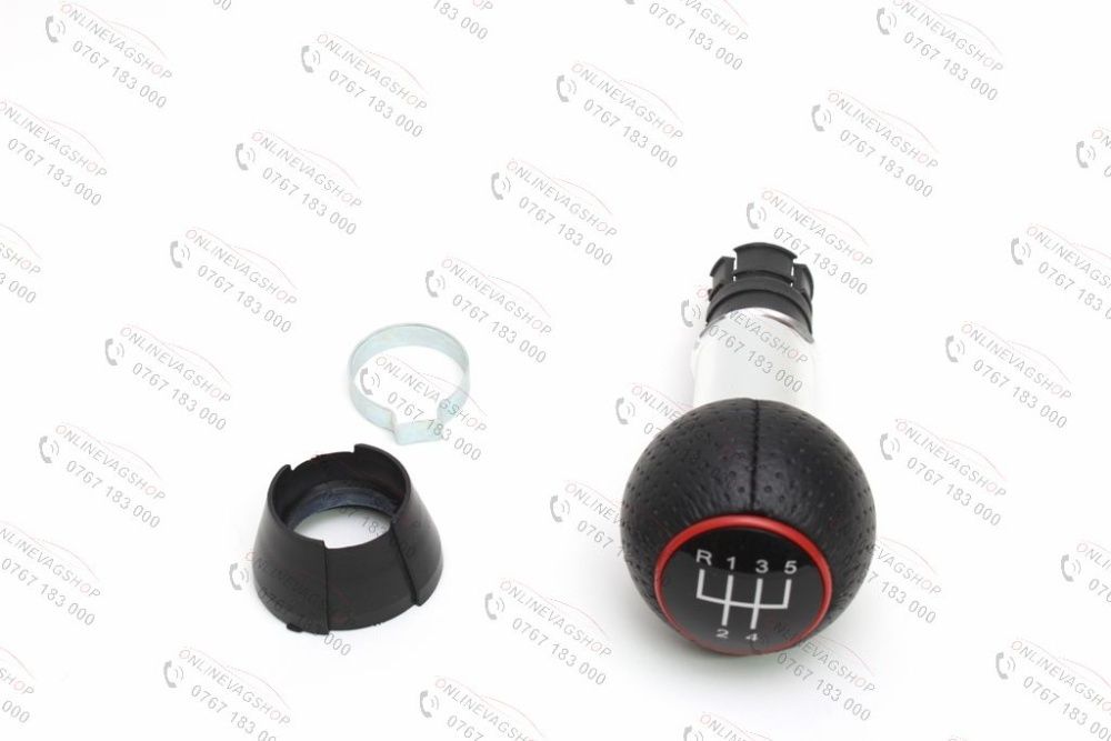 Nuca schimbator piele perforata model S-Line gaura 23mm in 5 viteze