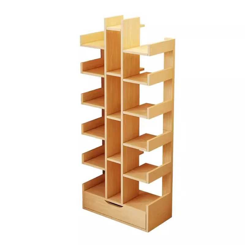 Biblioteca Tree of Knowledge cu 18 rafturi si sertar, 51x18x168cm