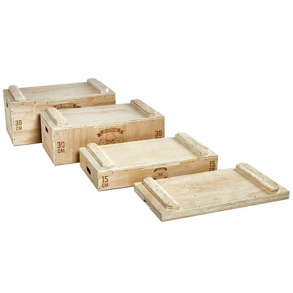 Дървени Кутии Wood Jerk Blocks Сет , Фитнес Кутия