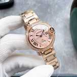 Ballon Bleu De Cartier Ceas de damă cu cuarț Pink Diamond