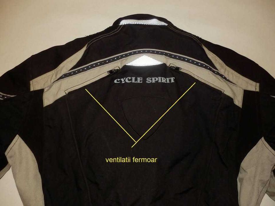 Geaca moto CYCLE SPIRIT full protectii, ventilatii (men L) cod-218430