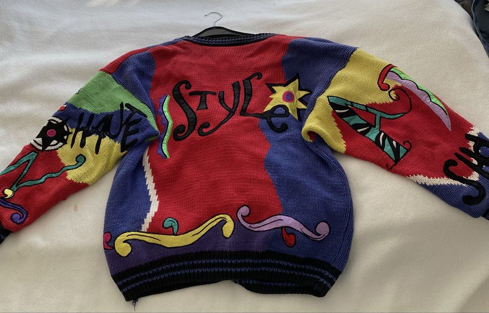 Произведение на изкуството! Pinup Плетено яке с подплата от Флорида.