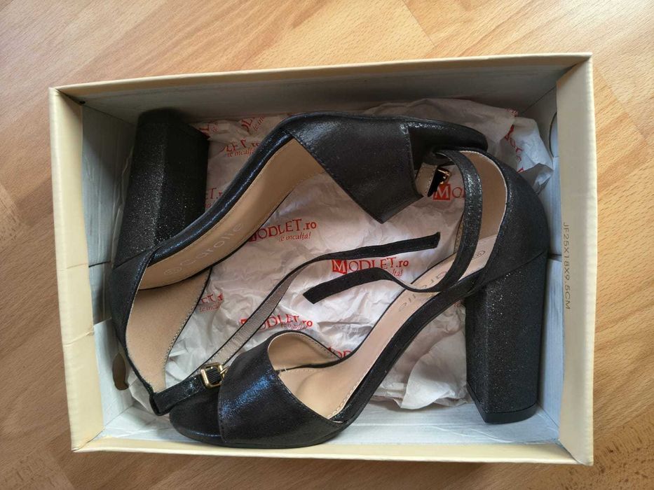 Sandale Elegante cu Toc Gros – Carolie Model 308-58A – Mărimea 35