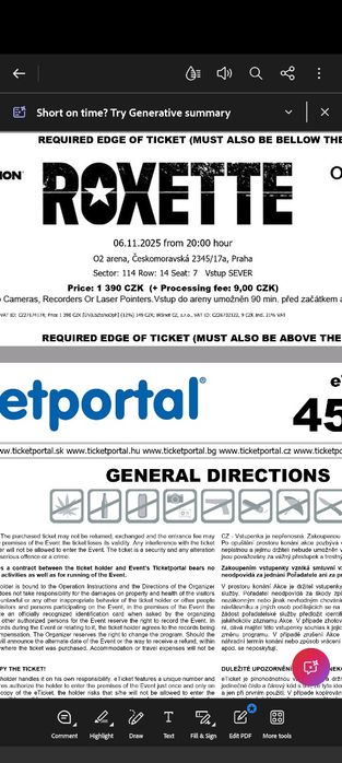 Bilet Roxette Praga