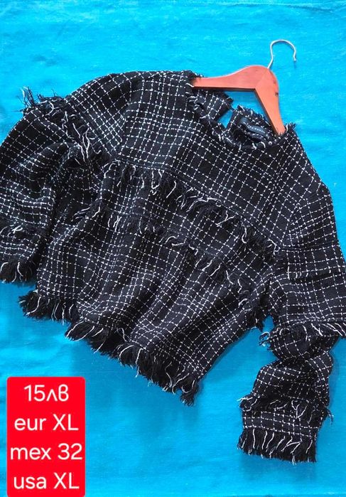 Дамска блуза - елегантен модел в черно и бяло