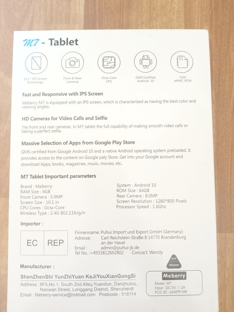 Tabletă nouă 10.1 inch in cutia originală