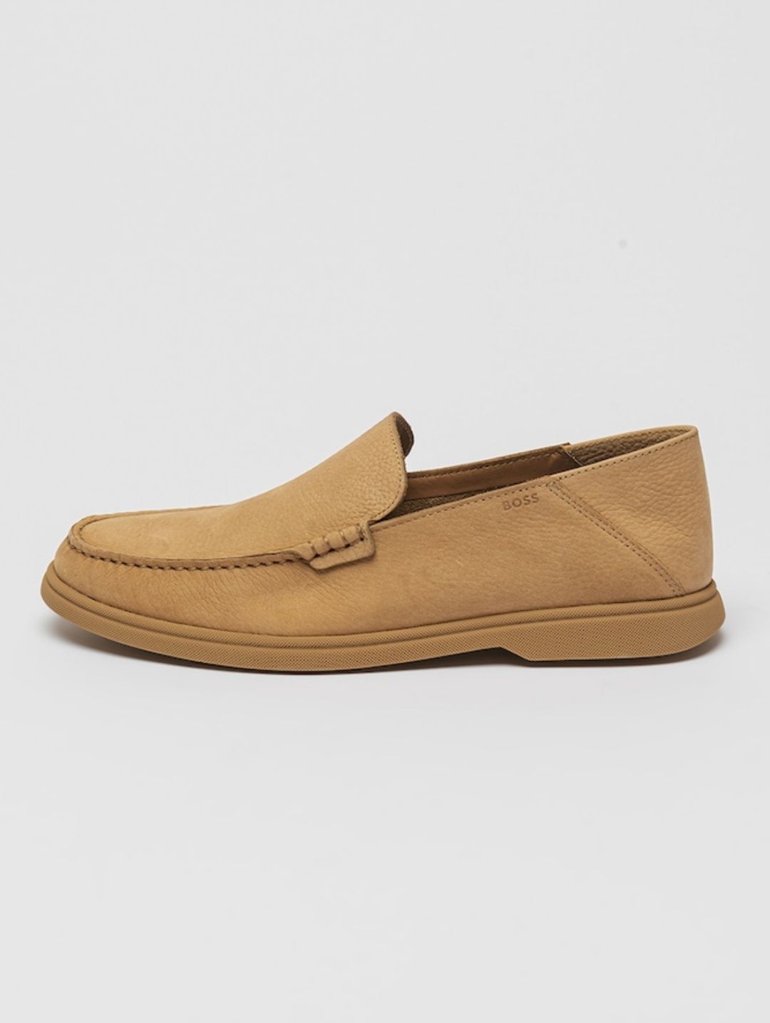 BOSS - Pantofi de piele nabuc cu aspect texturat, Bej 42