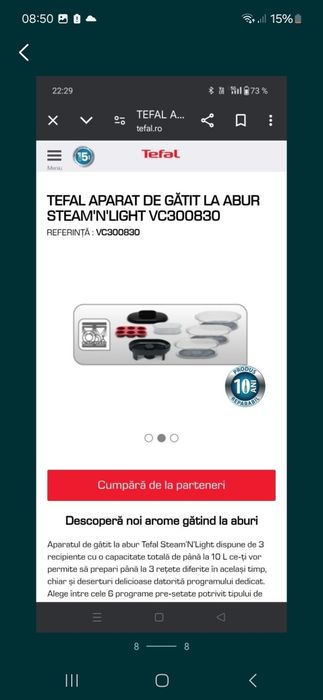 Aparat abur tefal
