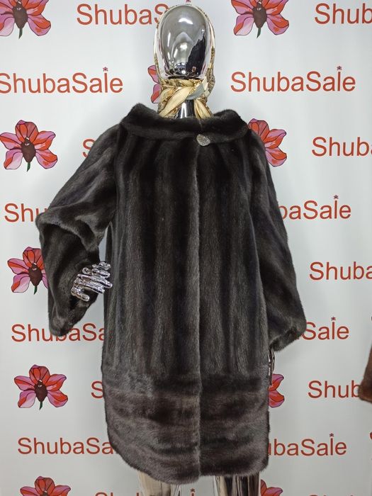 Шуба норковая серый грфит