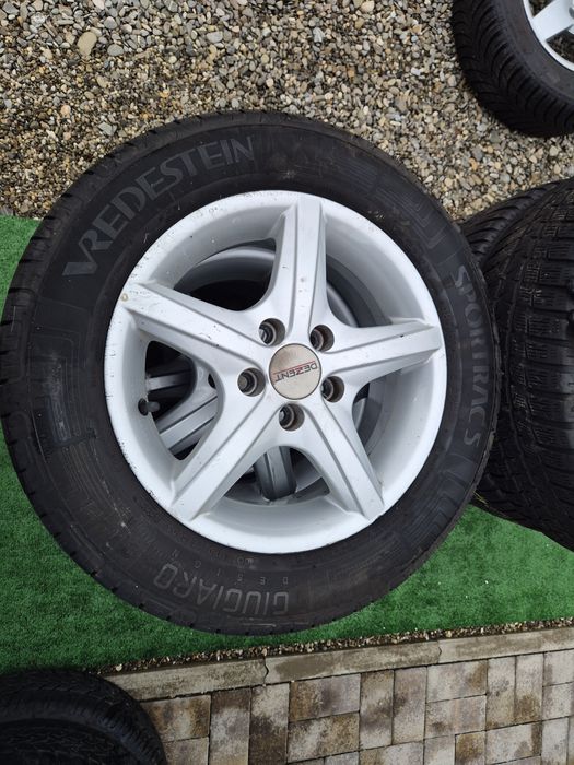Vând jante+cauci 5/100/14 Skoda Fabia,Wv Polo,Seat Ibiza 185/60/14 noi