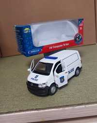 Macheta VW Volkswagen Transporter T6 Van-Welly-1/34-masinuta Politie