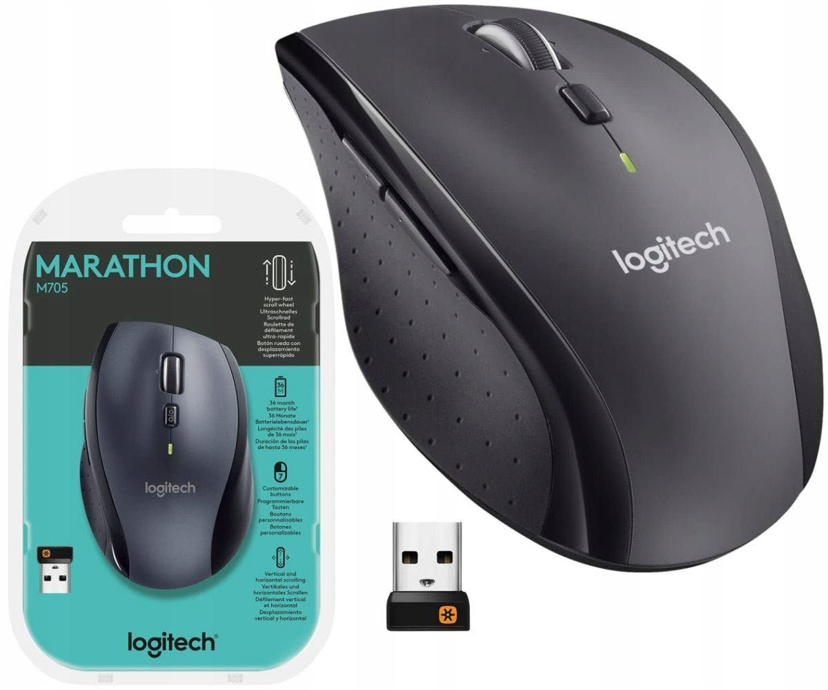 Logitech M705 MARATHON MOUSE
Время работы батареи — целых 3 года!