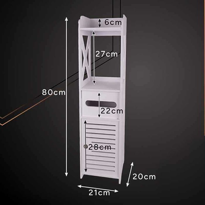 Шкаф за баня с поставка за тоалетна хартия, Ruhhy