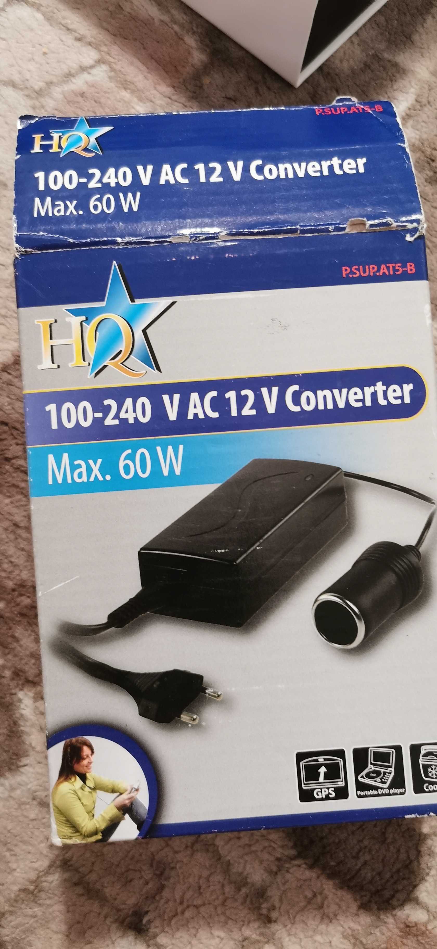 Convertor tensiune 220V/12V 60W cablul lada frigorifica  5m