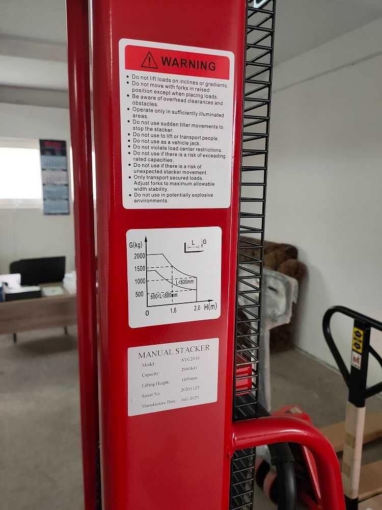 Stivuitor / Transpalet / Stacker Manual 1 / 1,5 / 2 to - 1600mm/2500mm