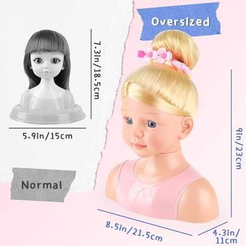 Нова Кукленска глава за прически и грим играчка за момичета 3+ години