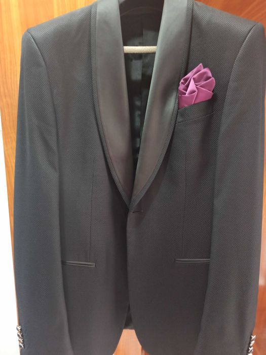 Smoking Claudiu Ungureanu bespoke, mărime 58, cu lavalieră & butoni
