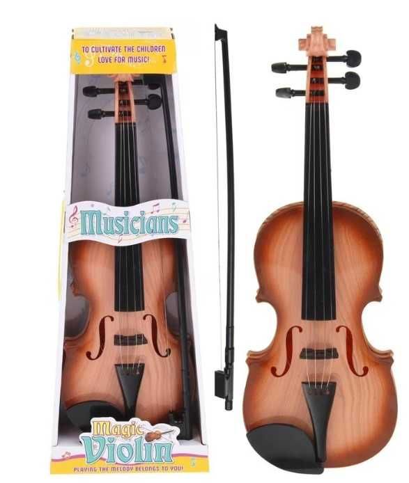 Детска цигулка с лък 4 метални струни