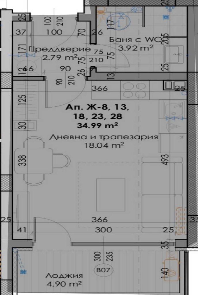 Продава се Едностаен апартамент в Пловдив, Южен - 44 кв.м за 1023 €/кв.м - Снимка #5