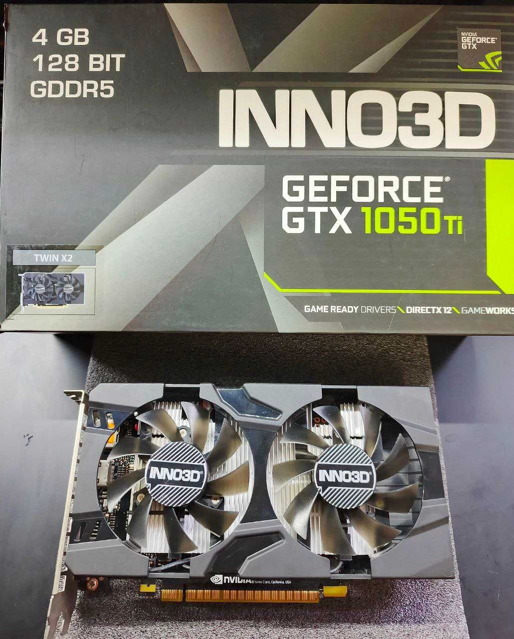 Новая брендовая INNO3D GTX1050ti 4Gb(куплена недавно, не пользовались)