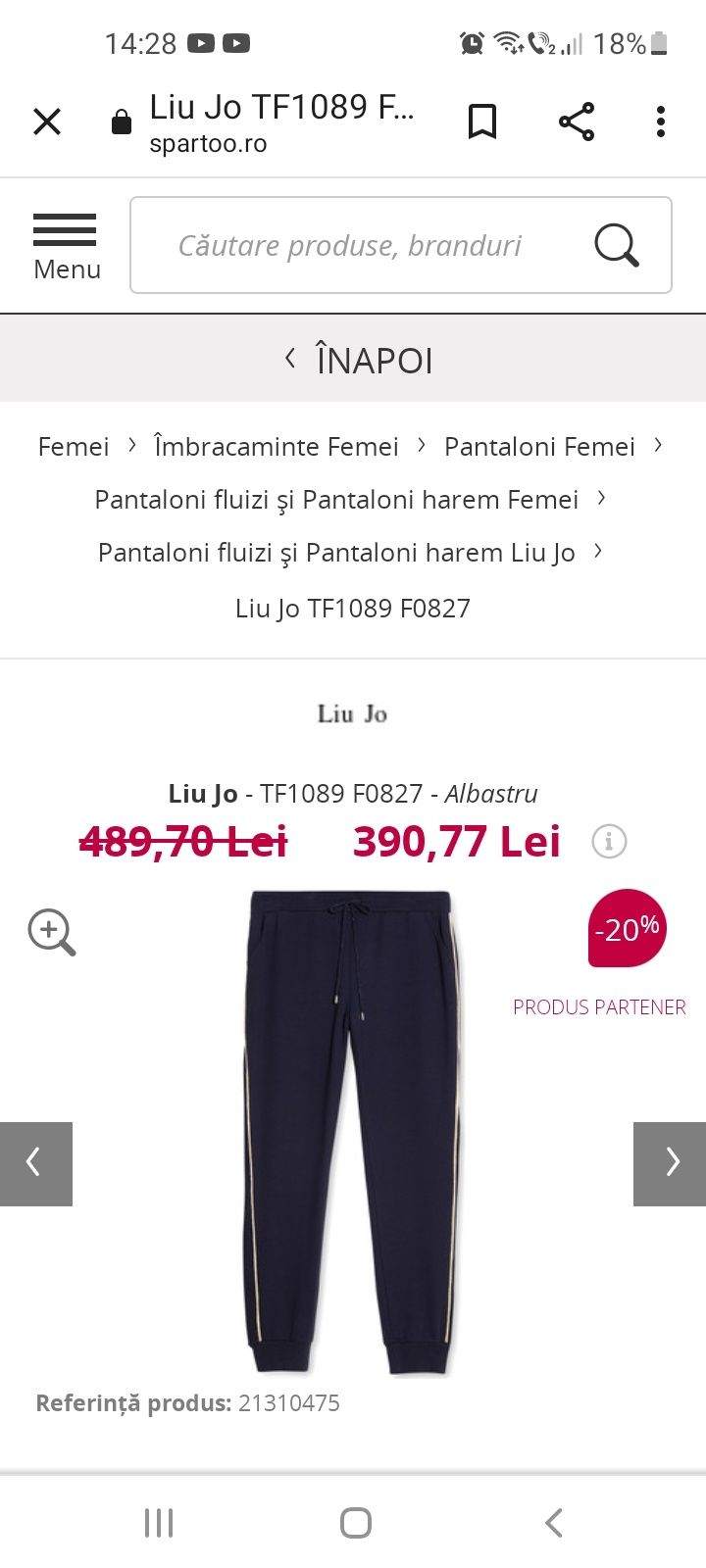 Pantaloni LIU JO culoare bluemarin XXL