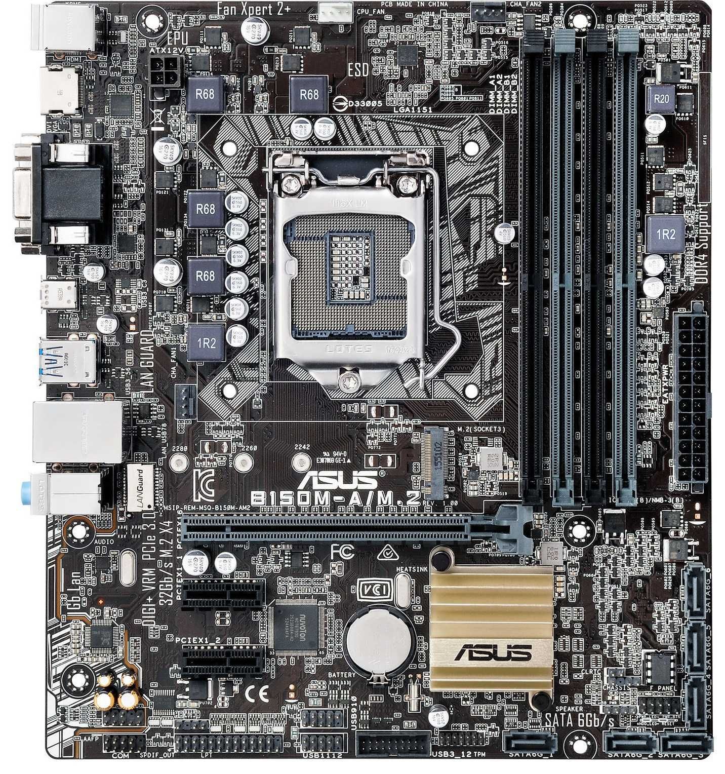 Дъно Дънна платка Asus B150M-A/M.2 NVME SSD LGA 1151 DDR4 до 64GB RAM