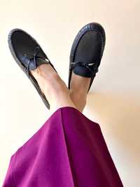 Нови елегантни обувки естествена кожа Ara high soft loafers 40номер
