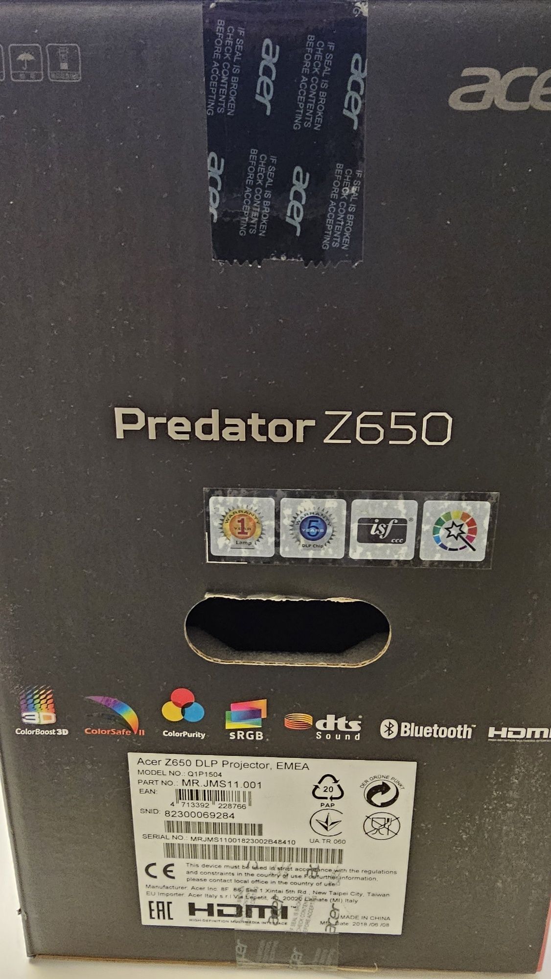 Proiector gaming Acer Predator Z650 FHD 16ms