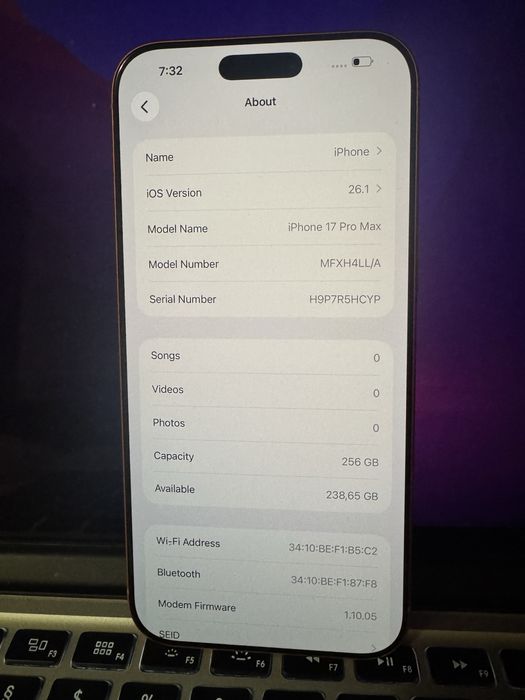 Като Нов! iPhone 17 Pro Max 256GB Orange Sim Lock