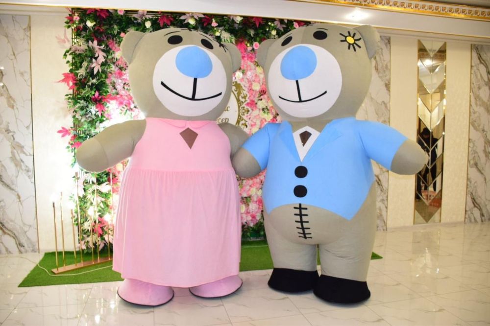 Выписка с роддома кортеж мишка аниматор журек оформление шары гулянка