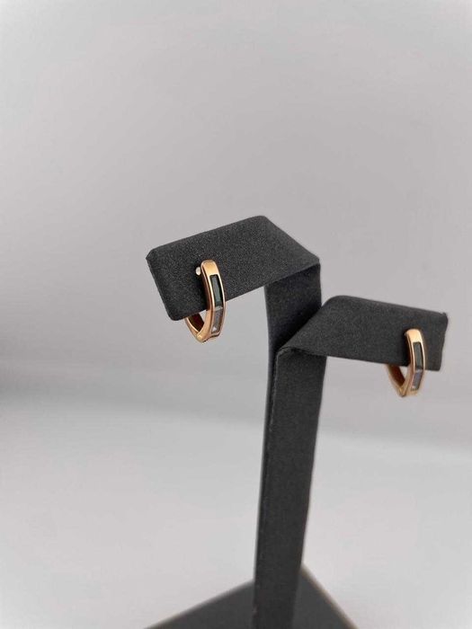 Серьги классические из желтого золота
