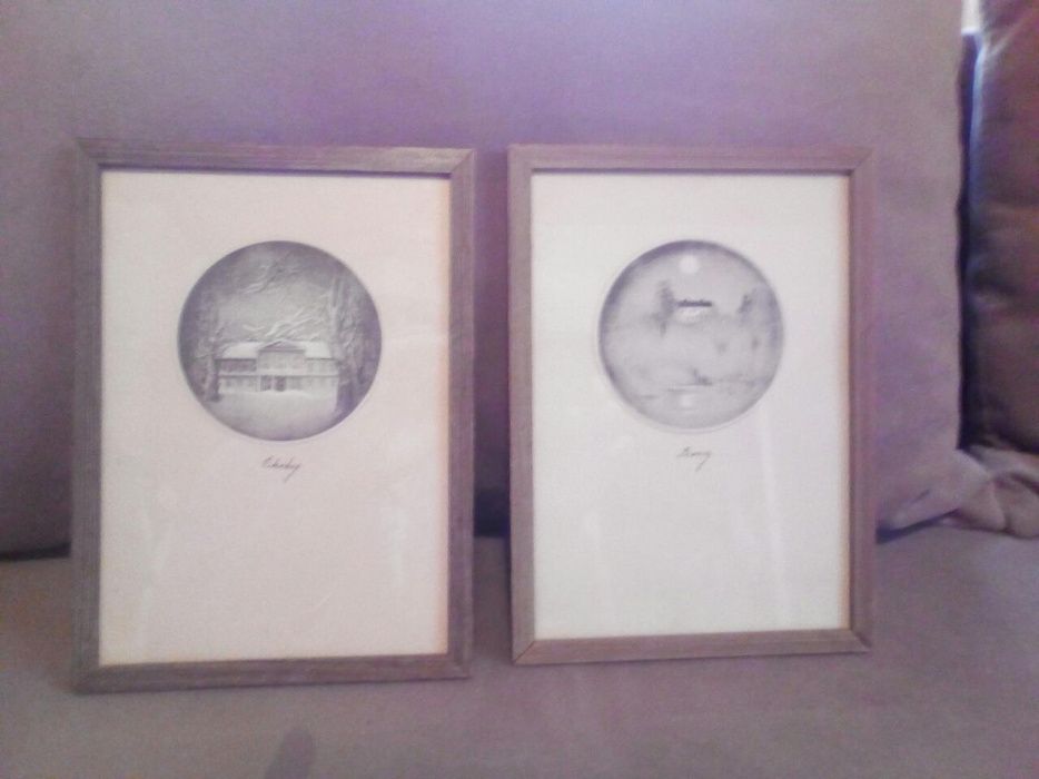 2 litografii vechi, cadou inspirat pentu iubitorii de obiecte vintage