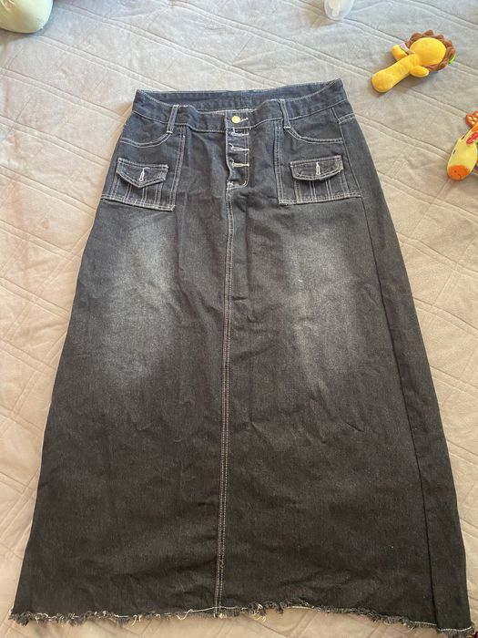 юбка джинсовая полная длина для покрытых идеалная