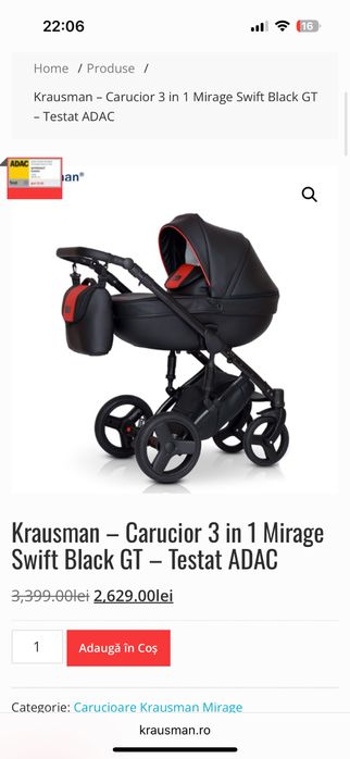 Carucior krausman 3 in 1