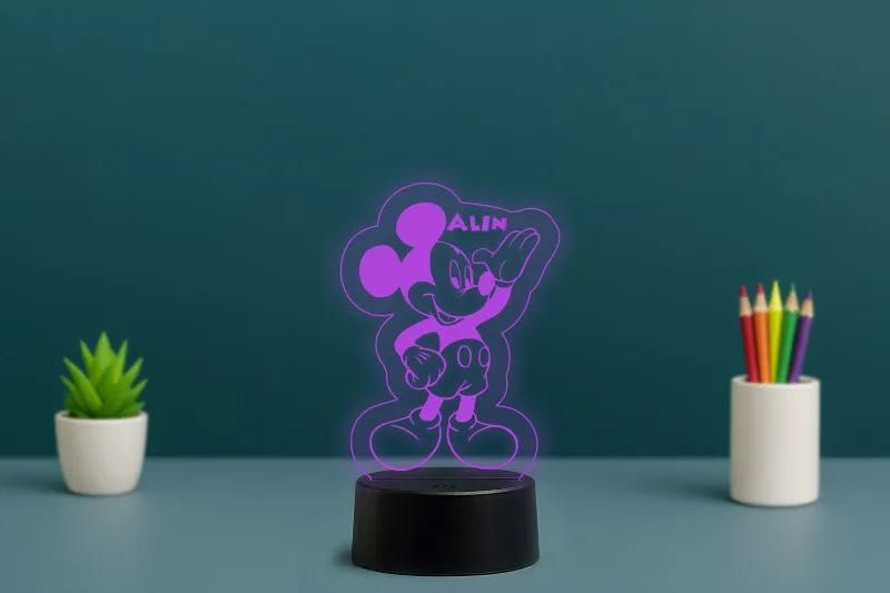 Lampa LED 3D Mickey Mouse – 199 lei – Livrare Gratuită