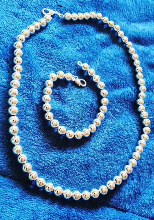 Мъжки, сребърен ланец/комплект.  В кутия.