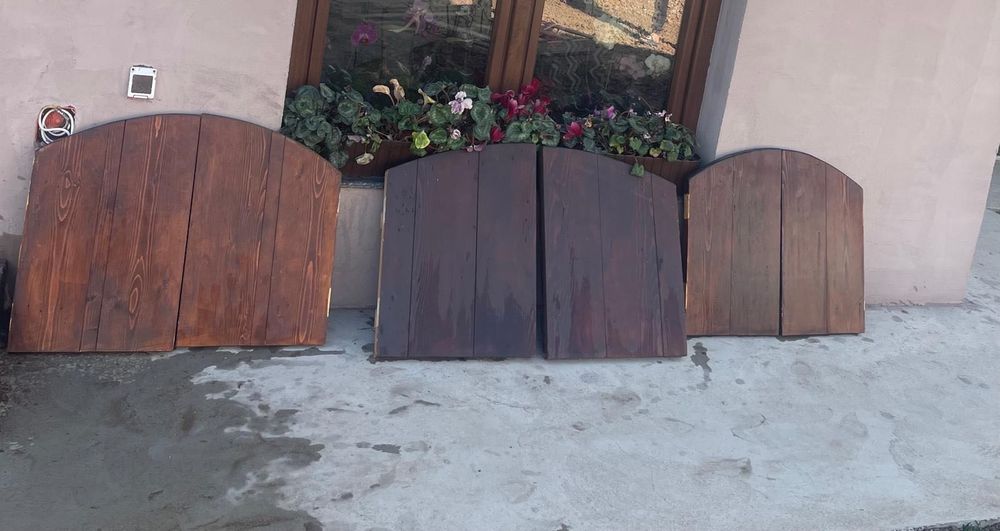 Uși pentru grătar din lemn + balamale