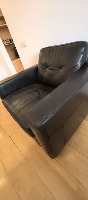 Fotoliu piele neagra