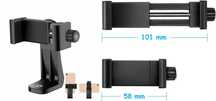 Clema de prindere telefon 58mm-105mm cu fixare pe trepied. Noi!