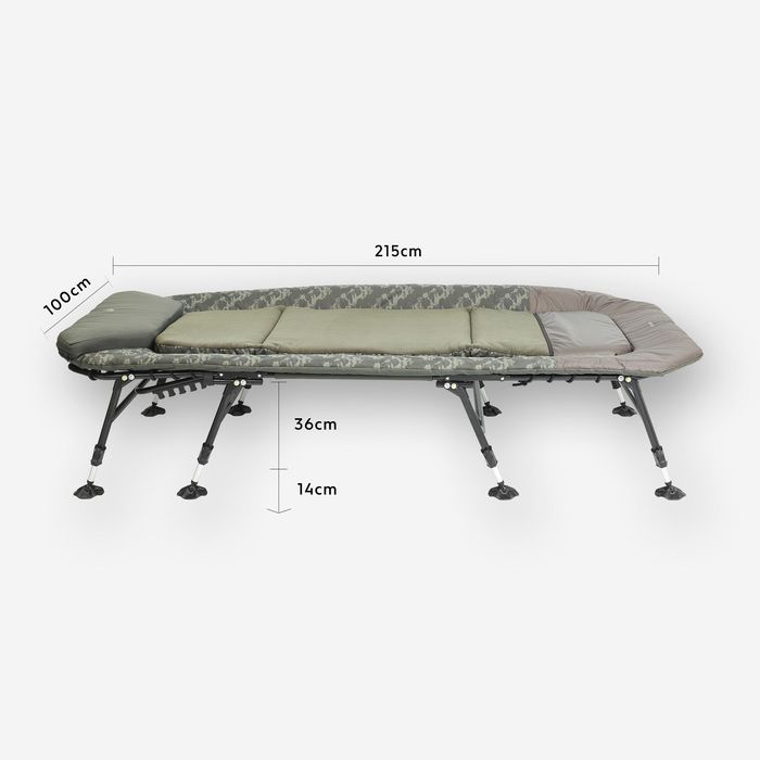 Pat Morphoz Bedchair 900 Confort Pescuit - produs resigilat Decathlon