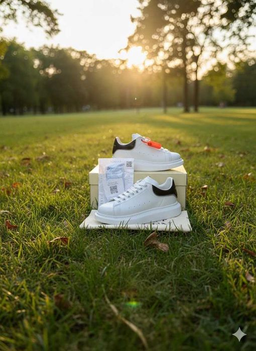 Adidasi Alexander Mc Q u e e n Zip Negru - Alb - Full Box - Ocazie